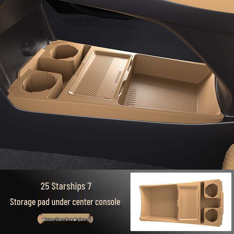 Fits 25 Geely Galaxy Starship 7 Models: Multifunctional Glasses Storage Box for Center Console Modifications.