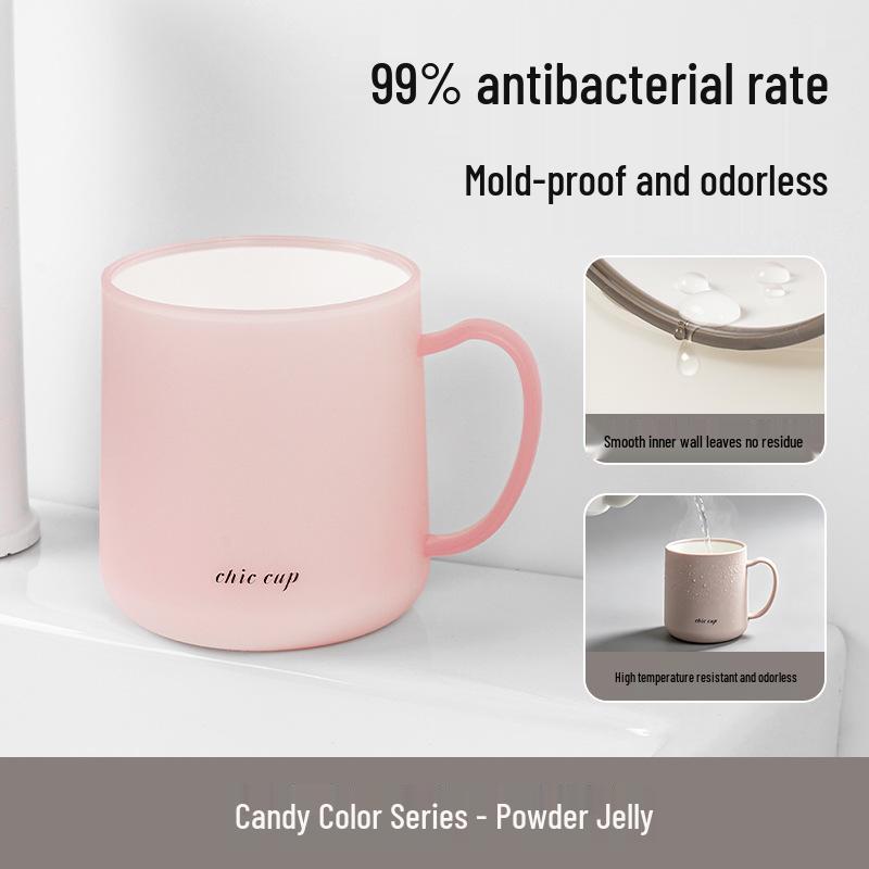 Colorful Antibacterial Toothbrush & Mouthwash Cup with Handle