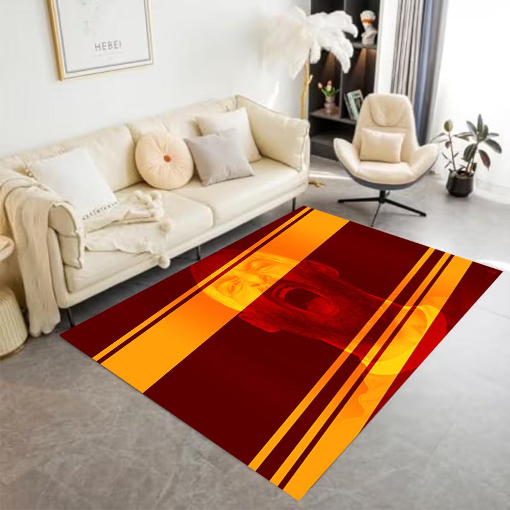Football Player Action Floor Rug Office Rug Suitable for Foyer Game Room Bedrooms Outdoor Anti-slip Rug Office Home Decor