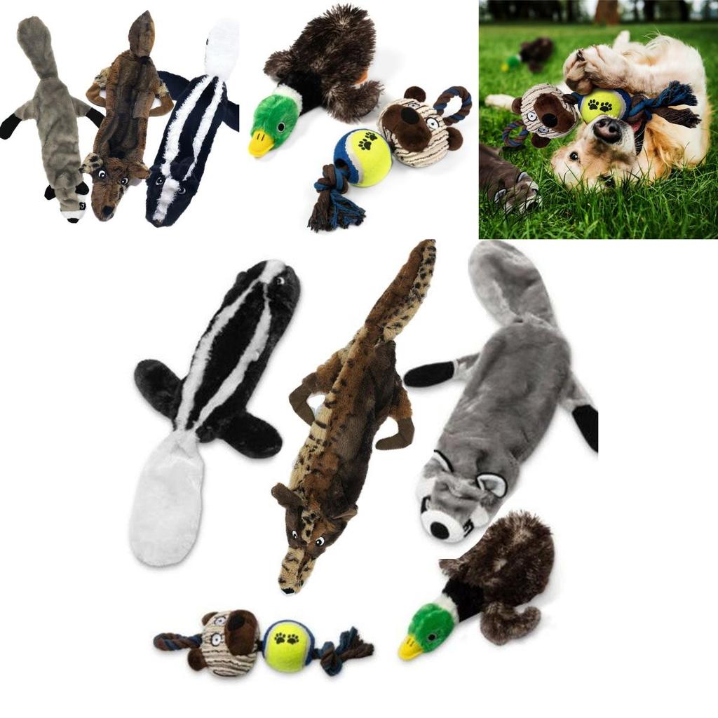 Soft And Cuddly Plush Dog Toys With Squeakers Ideal For Teething Dogs