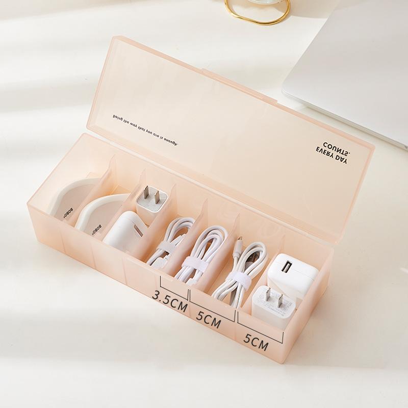 Art Data Cable Organizer Power Charging Cable Cell Phone Charger Plug Organizer Desktop Cable Box Cable Winder
