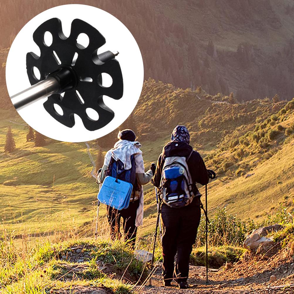 6Pcs Trekking Pole Snow Baskets Hiking Pole Replacement Tips Accessory for Snow Mud Sand