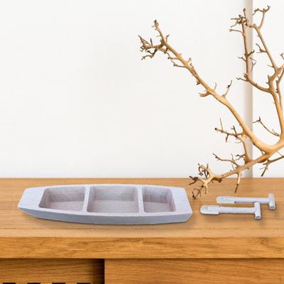 Modellino di Barca Giocattolo Decorazione Statua per la Casa Ornamento Artigianato Canoa Cinese in Legno