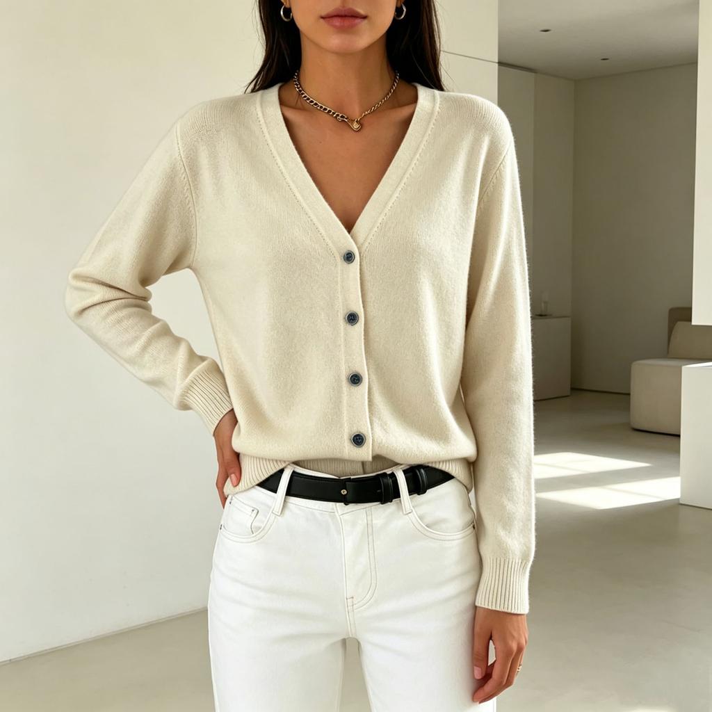 Cardigan da donna con bottoni colorati, vestibilità larga, top casual