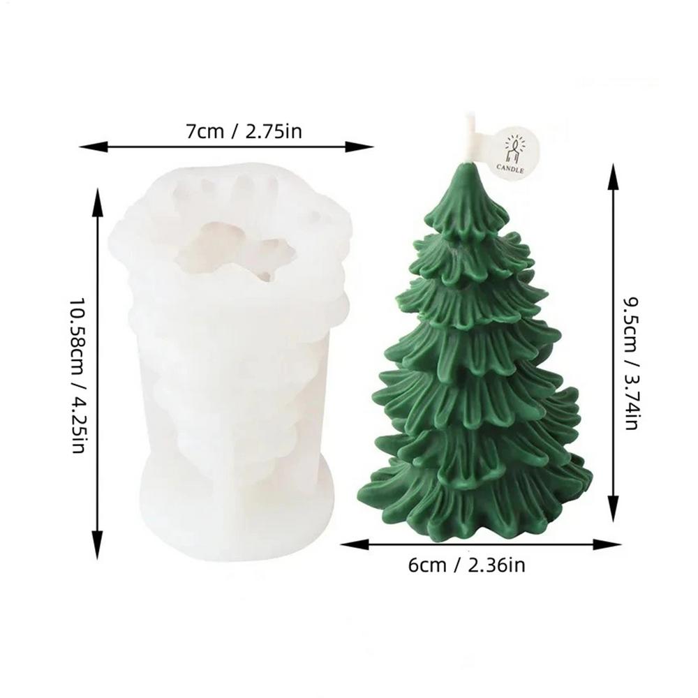 

1pcs Christmas Tree Silicone Candle Moulds for DIY Candle Making and Festive Craft Decorations