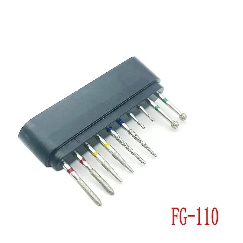 10pcs/box Dental Diamond Burs Drill FG Diamond 1.6mm Shank for High Speed Handpiece Burs