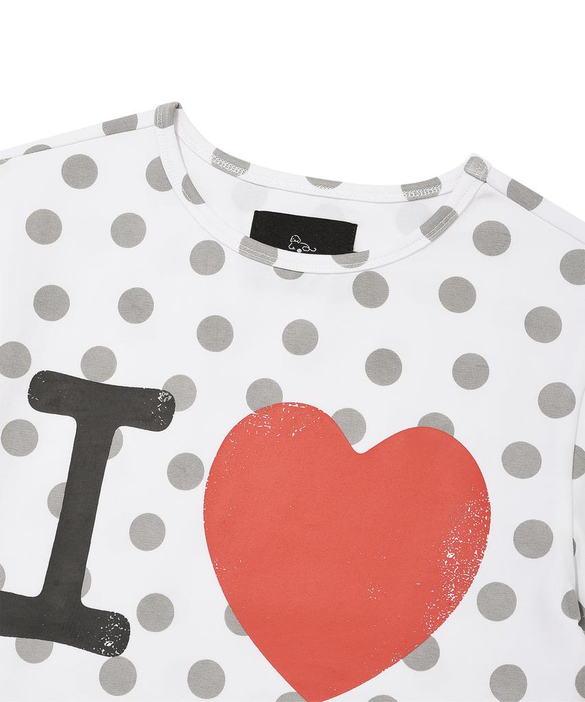 RETRIEVER CLUB I Love Crop Tee [White]