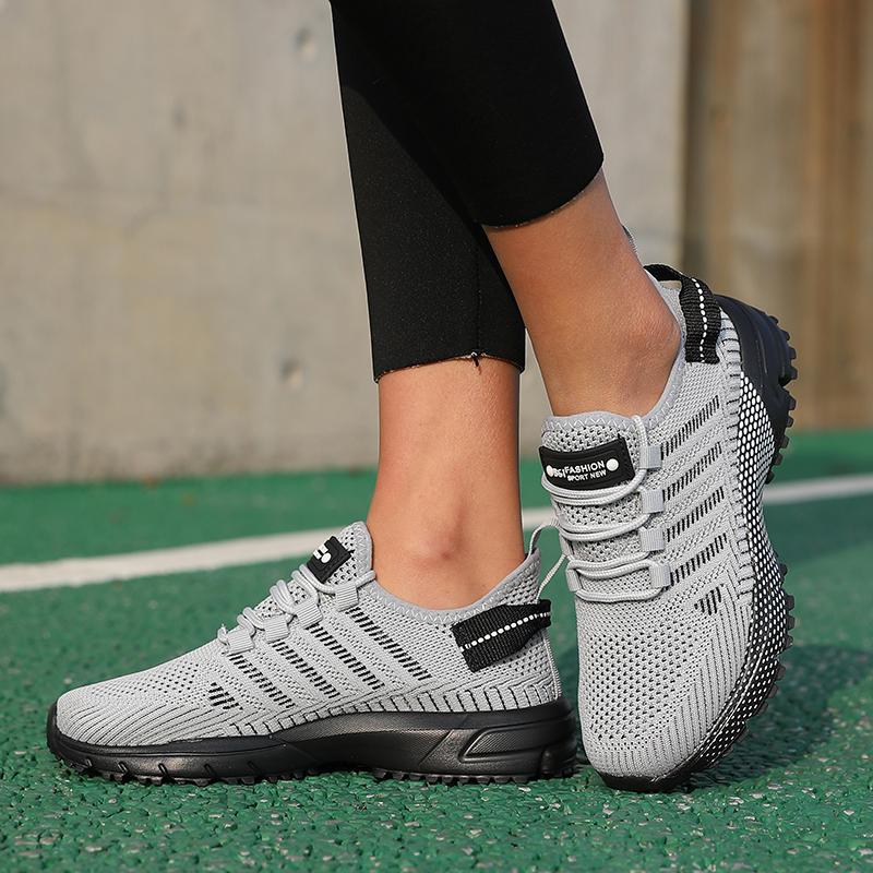 Summer Women'S Casual Shoes Breathable Anti Slip Walking Shoes New Men'S Outdoor Comfortable Lace Up Running Sneakers Women