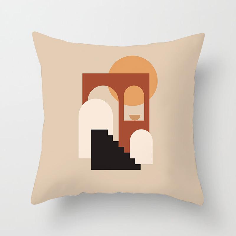 Nordic Simple Abstract Line Drawing Polyester Cushion Cover Decorative Pillowcase Modern Living Room Sofa Pillow