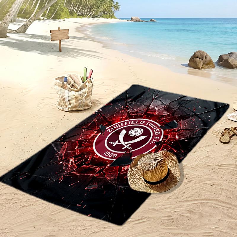 Sheffield United Football Print Beach Towel, Large Soft Quick Dry Towel for Beach Camping Swimming