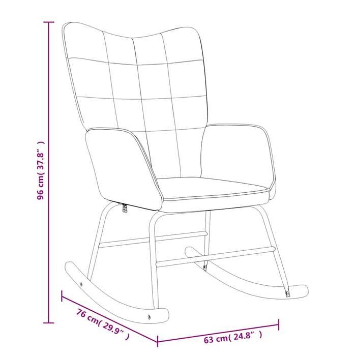 VidaXL Chaise à Bascule avec Tabouret Siège de Relaxation Fauteuil de Salon Salle de Séjour Siège de Salon Maison Intérieur 328024