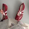 Black Silver Red Ballet Flats Trainers Women Split Toe Ballerina Tabi Walking Sneakers Woman Mary Jane Shoes Footwear Summer