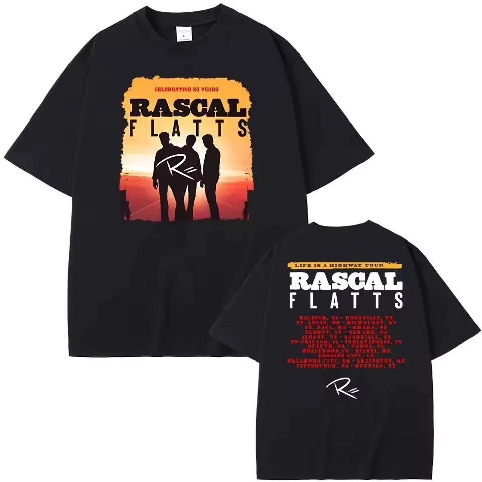 Rascal Flatts 2026 Black Tour Tee Hip Hop Fan Gifts 2 SIDE Tshirt S