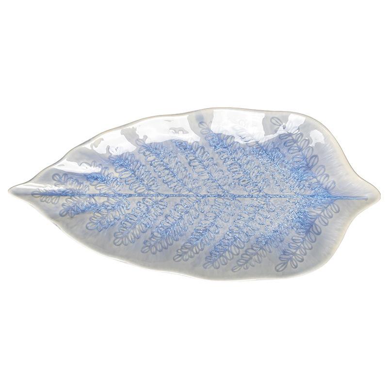 Special Ceramic Leaf Plate Creative Fish Plate Household Fruit Plate Afternoon Tea Snack Plate Pastry Plate Special-Shaped Vegetable Plate
