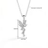 S925 Sterling Silver Angel Pendant Necklace for Women - Light Luxury Clavicle Chain with Versatile Elf Design