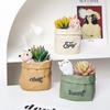 Adorable Animal-Themed Resin Succulent Pot In Paper Bag Design Decorative Planter for Home Decor & Stylish Gift Giving