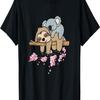 CUTE SLOTH & KOALA HUGGING NAPPING IN SAKURA CHERRY BLOSSOM T-Shirt