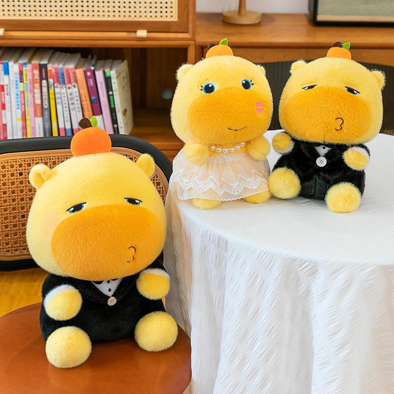 Plush toy couple doll creative wedding gift press doll plush doll