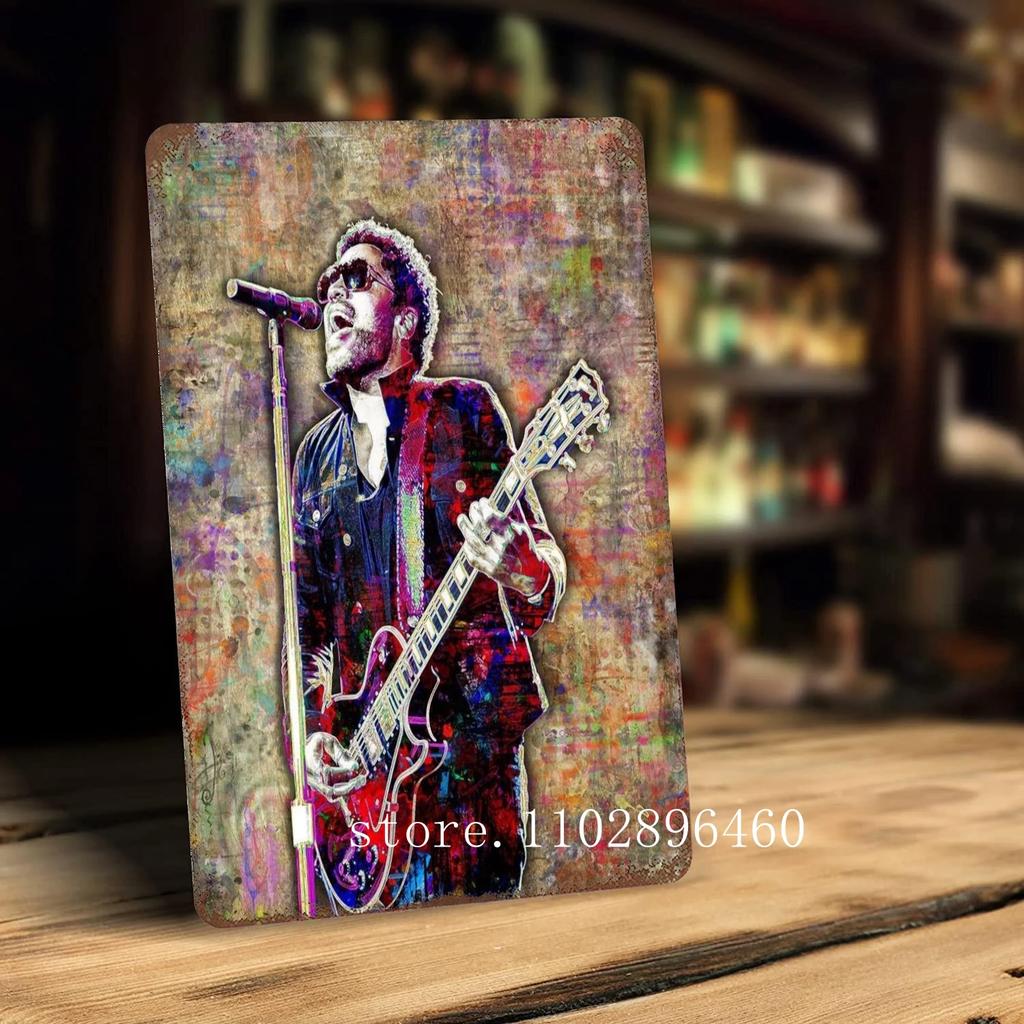 Lenny kravitz Kovové plakety a cedule nástěnná dekorace Vintage plechové cedule Captain Kovový plakát Dekorace pro Bar Pub Klub Nástěnná dekorace