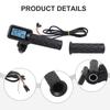 Acelerador de Manillar para Bicicleta Eléctrica con Pantalla LCD para Velocidad y Voltaje Longitud del Cable 170cm Se Adapta a Sistemas de 36/48/60/72V Incluye Par