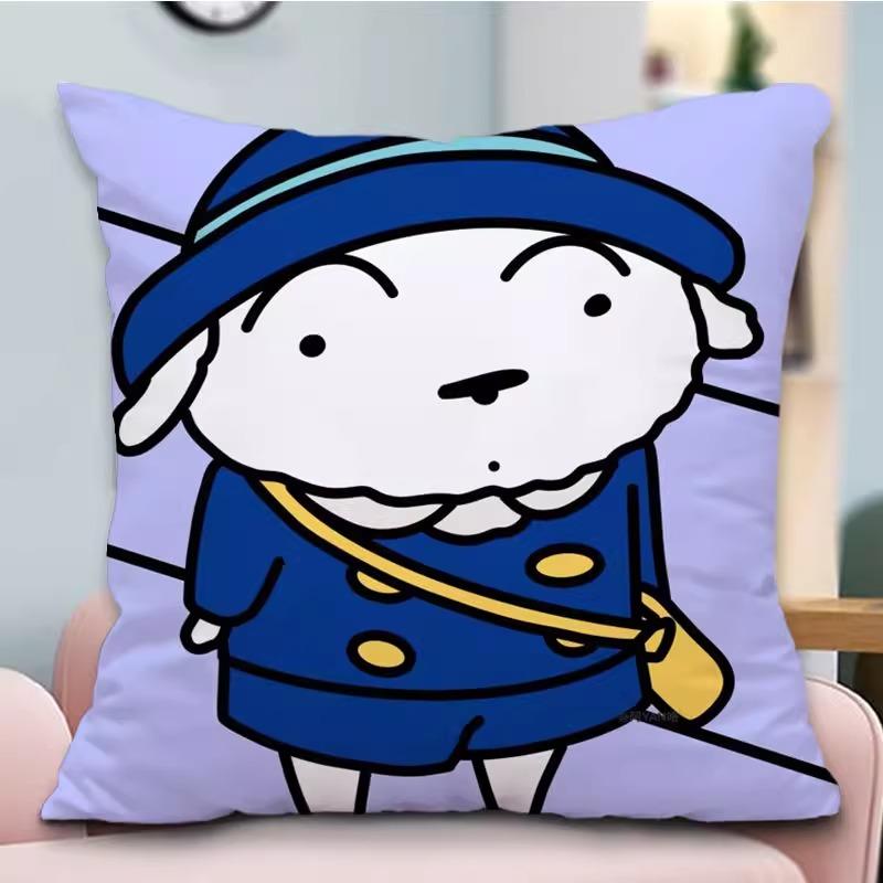 Cute Crayon Shin-chan Cartoon Pillowcases: Fun and Adorable Designs! Sofa Cushion Cover, Room Decoration, Gifts