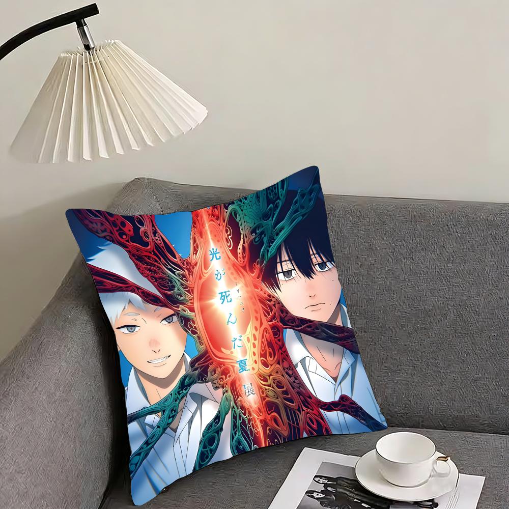 TThe SummerR Hikaru Died Anime Cushion Cover Pillowcase Ultra Soft Skin Friendly Fabric Cloud Like Comfort  Concealed Zipper 30x30cm