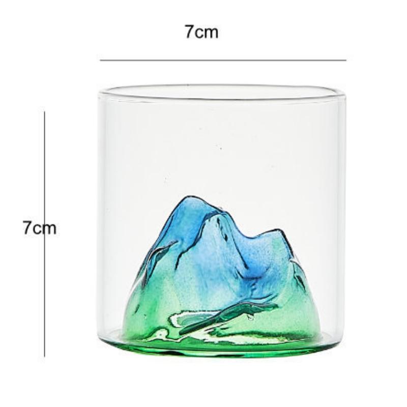 Cană din sticlă de whisky în stil chinezesc Cană de ghețar din sticlă de apă de munte 3D, ceașcă de vodcă cu vin, pahar de artă, cadou, sticla de whisky, vase fierbinte