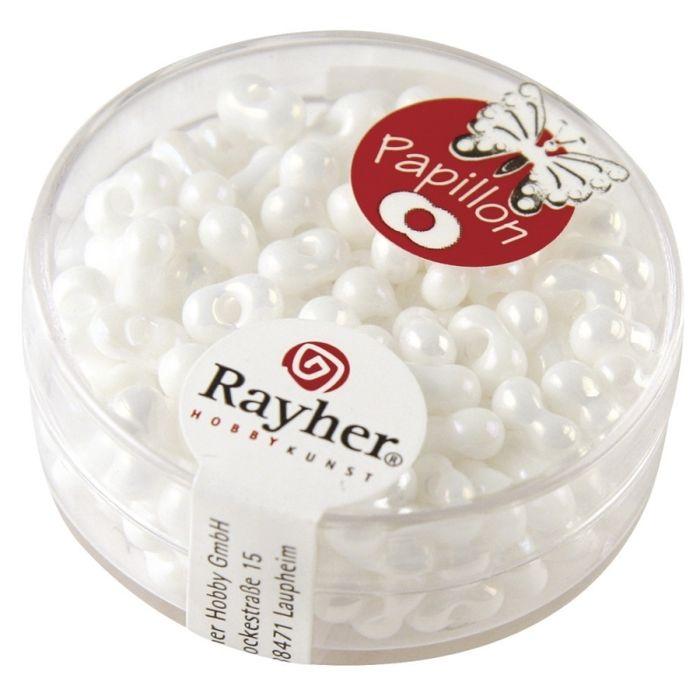 Rocailles papillon, 3,2x6,5mm, boîte 18 g, aurore boréale