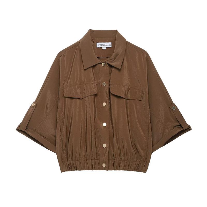 TAOP&ZA Spring/Summer Women's Casual Lapel Shirt & Tapered Pants Set