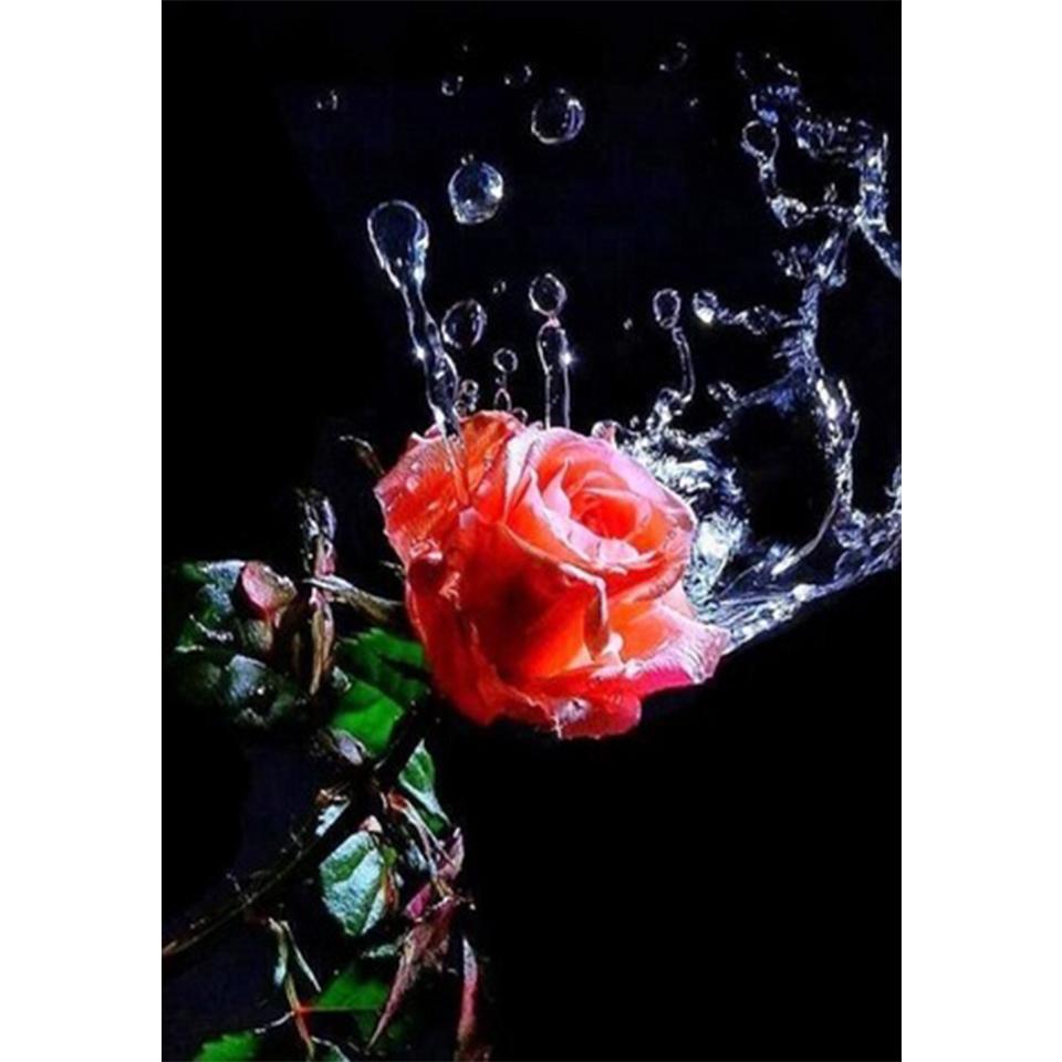 

5D DIY алмазная живопись цветок горный хрусталь картина набор для вышивки крестом полная алмазная вышивка роза мозаичная картина украшение дома Full Round 20x30CM