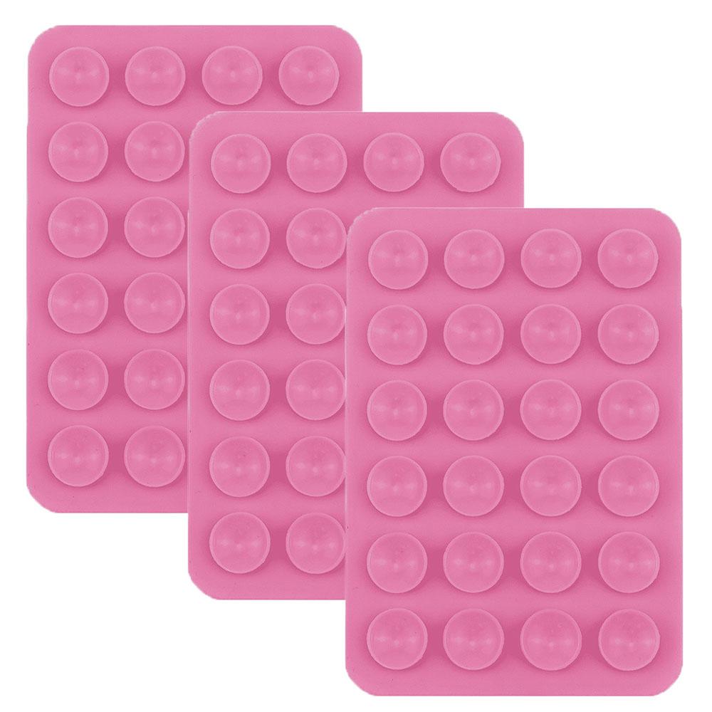 6/3/1 Stück Saugnapf Wandständer Matte Multifunktionaler Silikon-Saugnapf-Handyhalter Quadratische Rutschfeste Einseitige Lederhülle Halterung