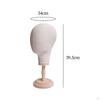 Wig Hat Display Holder Mannequin Head Model Tabletop Fashion with Wood Base Caps Storage Rack for