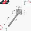 KOTARBAU® Vertically Adjustable Steel Post Base Anchor for Gazebos, Shelters, Fences 80 x 330 mm Set of 2