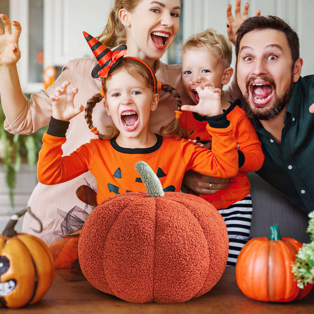 Kawaii Pumpkin Pillow Sofa Cushion Bedroom Decoration Kids Gifts Baby Soothing Hallowen Decoration Plushies Toys Outdoor Pillows