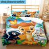 3PCS Classic cartoon Bam Deer 3pcs Bedding,Including 3PCS Duvet Cover And 2pcs Pillowcases Perfect for Christmas,Ideal for Bedroom, Dormitory