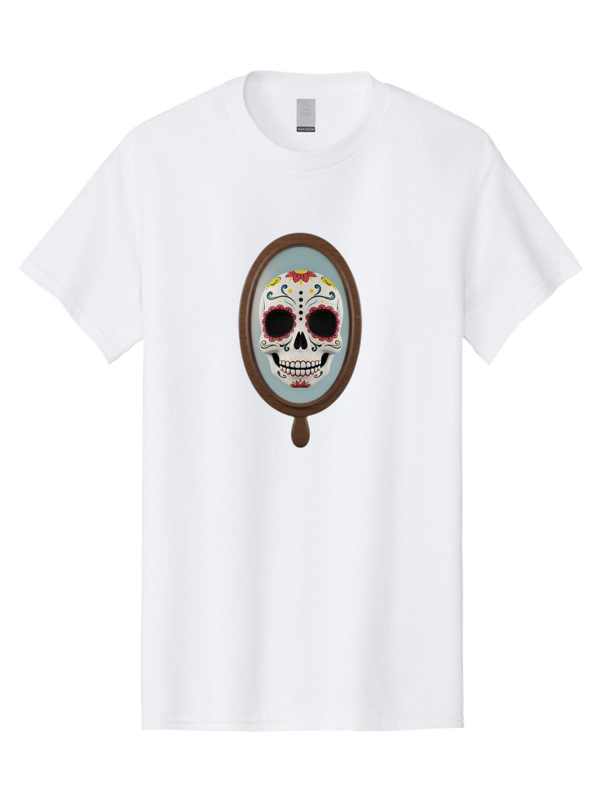 Decorated-Skull Mens Graphic Tee, 100% Cotton, Casual Summer Wear S разноцветный