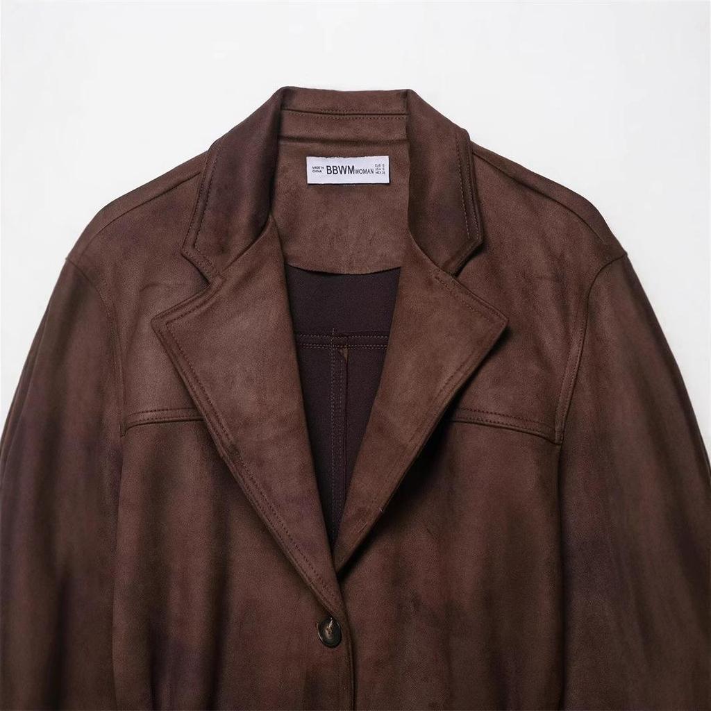 2026 Autumn Women's European-American Style Casual Belted Jacket