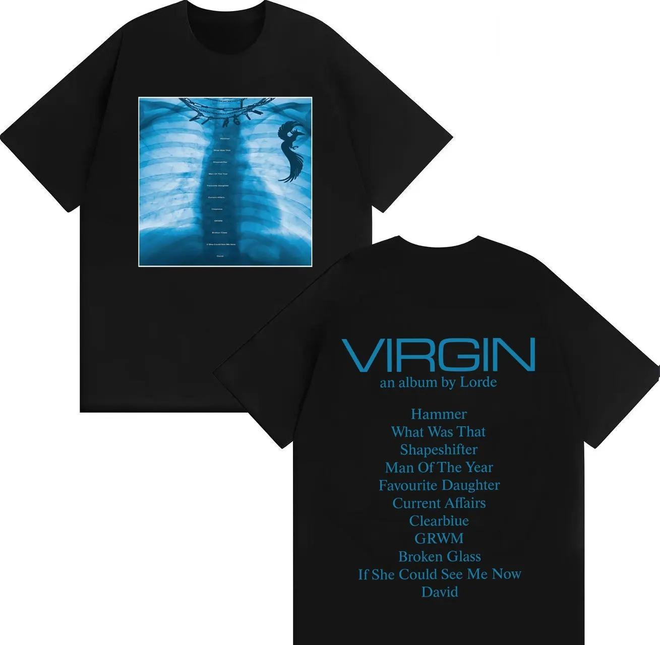

Unisex Women Fashion Classic Tshirt Singer Lorde Merch Virgin 2026 Print Tshirt Short Sleeve Pop Aesthetic Casual Cotton Tshirts S