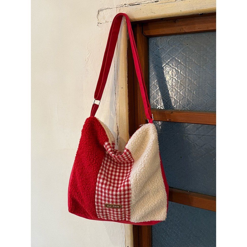 Полосатая сумка-тоут - Большая вместимость, Расслабленный стиль, Сумка через плечо на одно плечо