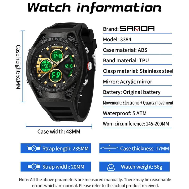Top Multifunction Sports Electronic Watches for Man Chronograph Luminous Waterproof Alarm Clock Men's Digital Wrsitwatch