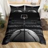 Basketball Bettwäschebezug Ball Sport Thema Basketballplatz Bettwäsche Set Einzelbett Queen Basketball Steppdeckenbezug für Jungen Mädchen Zimmer Dekoration