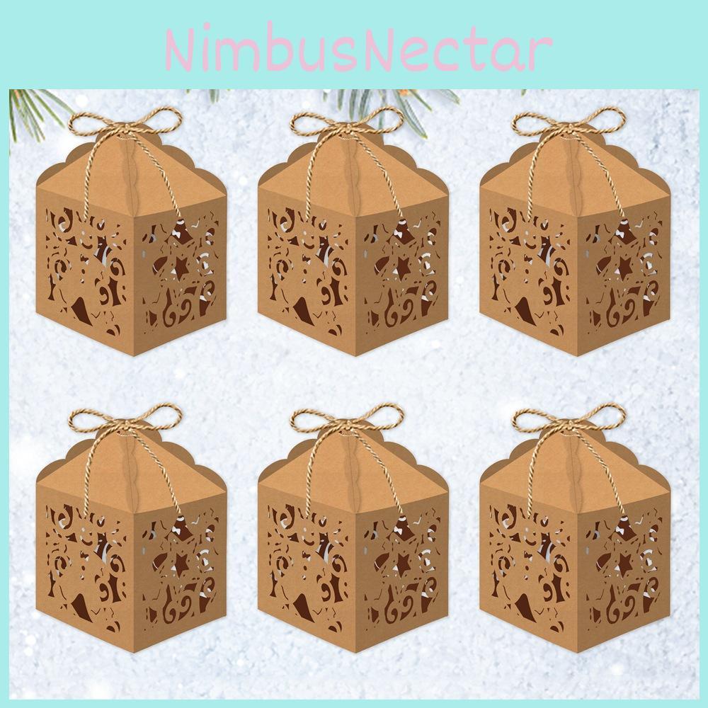 Christmas Decorative Hollow Gift Box For Festival And Party Candy Packaging
