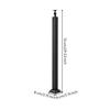 Black Metal Stair Railing Post with Square Base Profile