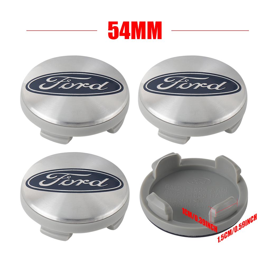 LLC3 4PCS Car Wheel Center Cap Rim Cover Emblem for Ford Tierra Mondeo ST Fusion mk7 3 Mustang S-Max Territory Shelby Decor Accessory