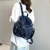 Fashion and Leisure Niche College Students Literary Women's Backpack Korean Retro Simple Denim Small Backpack