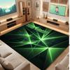 City Cyberpunk Theme Crystal Velvet Floor Rug Personalized Custom Name Text Warm Carpet Home Decoration