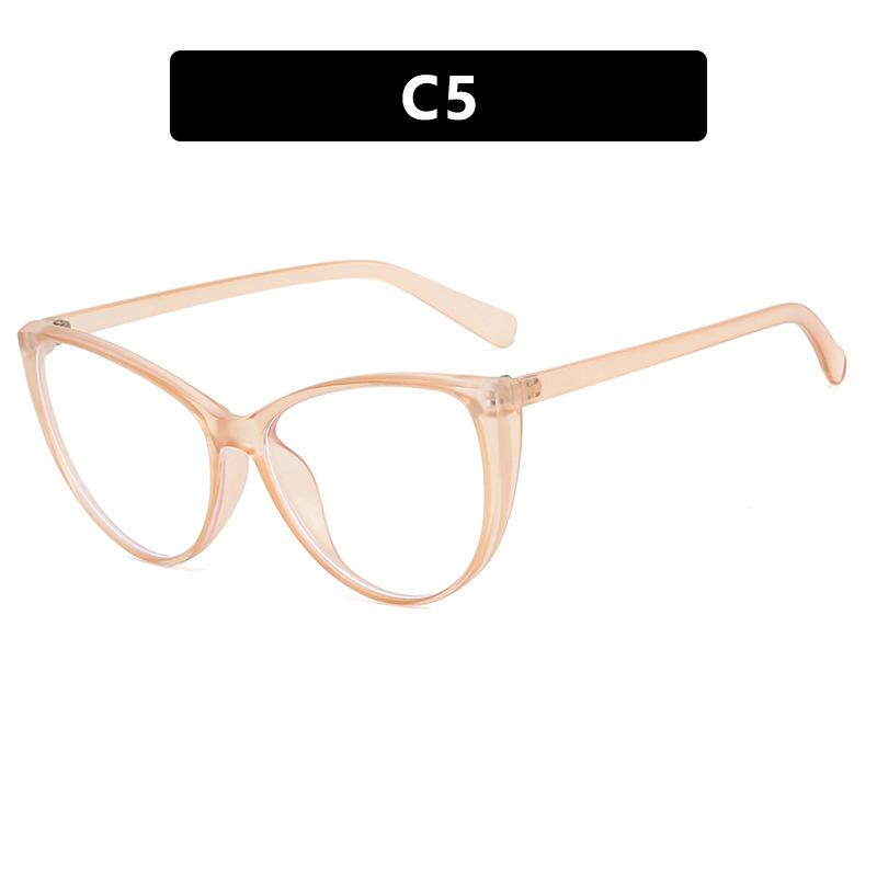 Large frame cat eye retro glasses frame anti-blue light Internet celebrity large frame glasses frame can be equipped with myopia plain flat glasses
