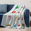 TU Soft Flannel Throw Blanket Cozy Warm Plush Sherpa Blanket Home Decor Gift Holiday Christmas Winter Bedspread Quilt