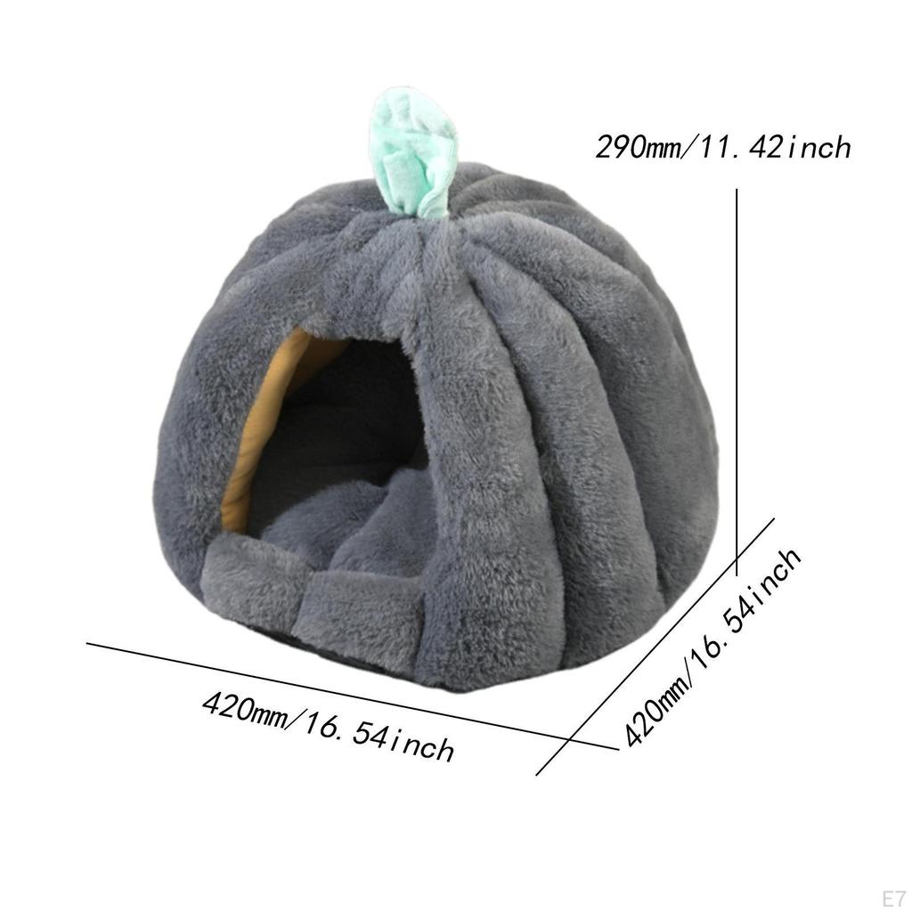 Cat Nest Teddy Kennel Cozy Velvet PP Warm Semi Enclosed Puppy Bed House for 4-10 Kg Kitten All