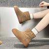 Women's Snow Boots Winter Fleece-lined Warmth Women Boots Large Size Round Toe Comfortable Female Short Boots